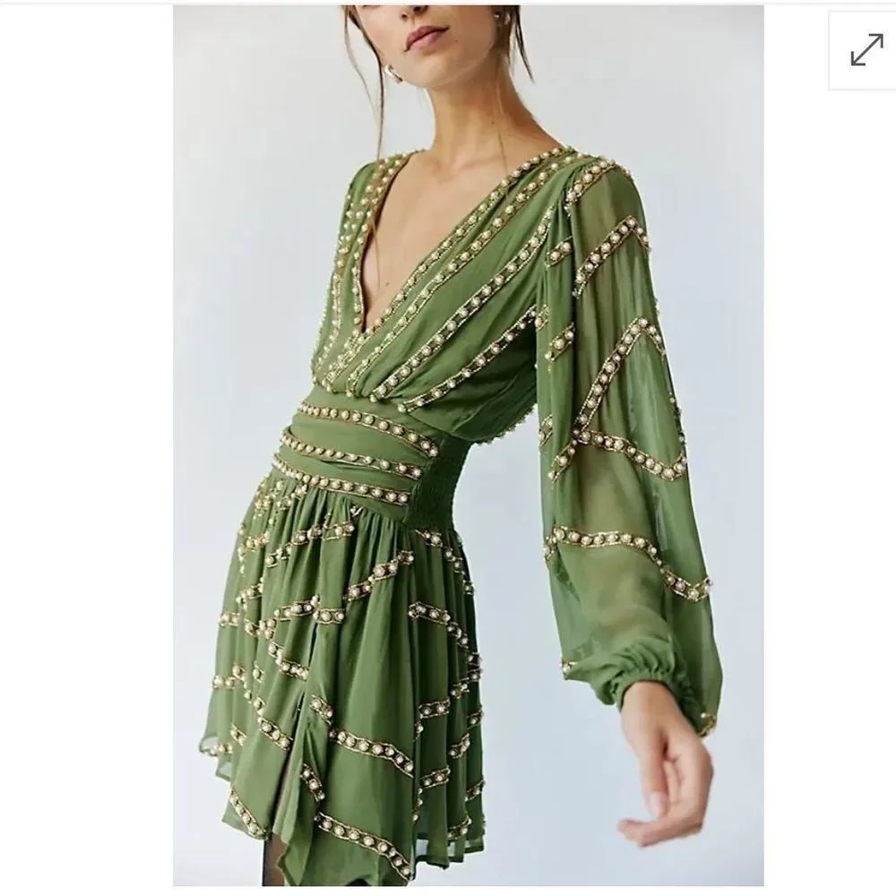 JEN'S PIRATE BOOTY Odyssey Mini Dress - Deep Lichen Green
Size XL